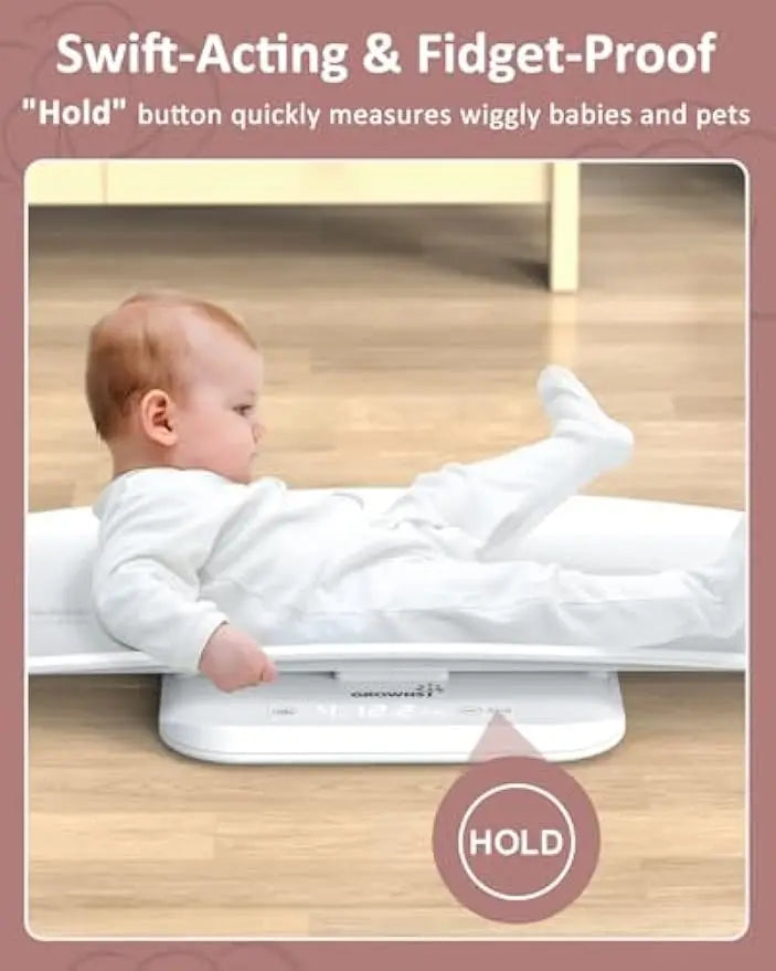 Smart Baby Weighing Scale with App, Hold Function & 330 lb Capacity