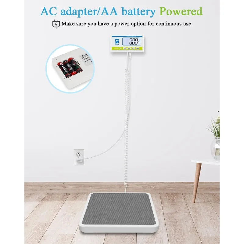 Home.Medical Scale for Body Weight with Digital Display, 660 Lb Limit, High Accuracy Medical Grade Floor Scale, Heavy Duty, Kg/O