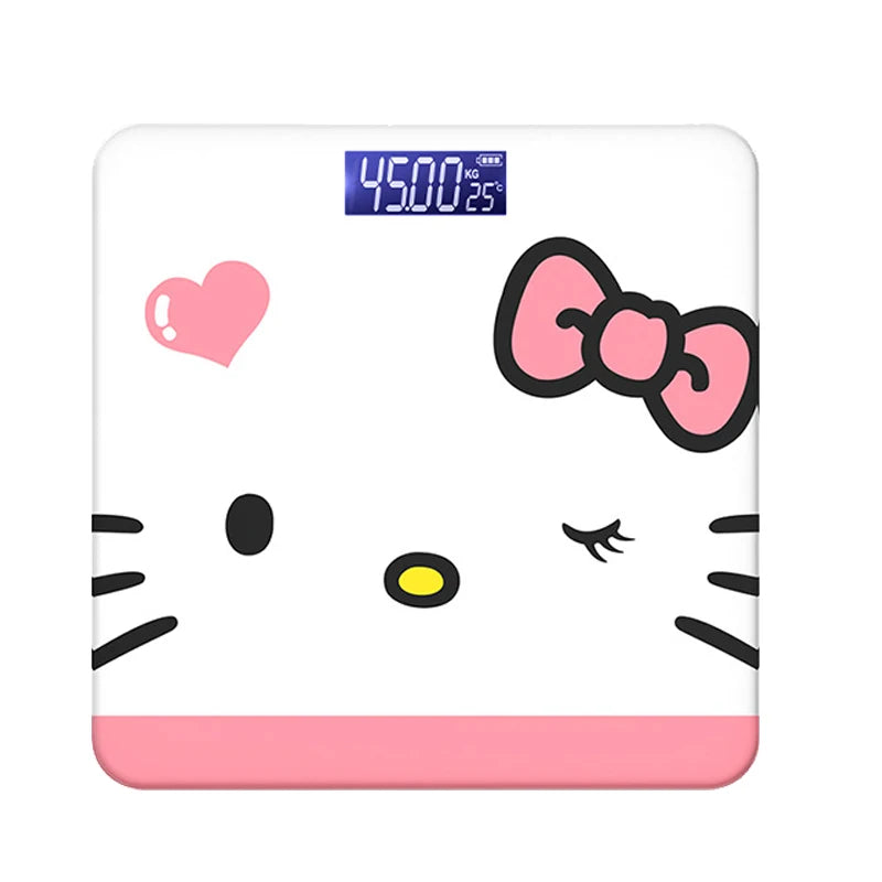 Sanrio Hello Kitty Charging Body Fat Scale Kuromi Girl Wireless Digital Weight Scale with Smartphone App Bluetooth-Compatible