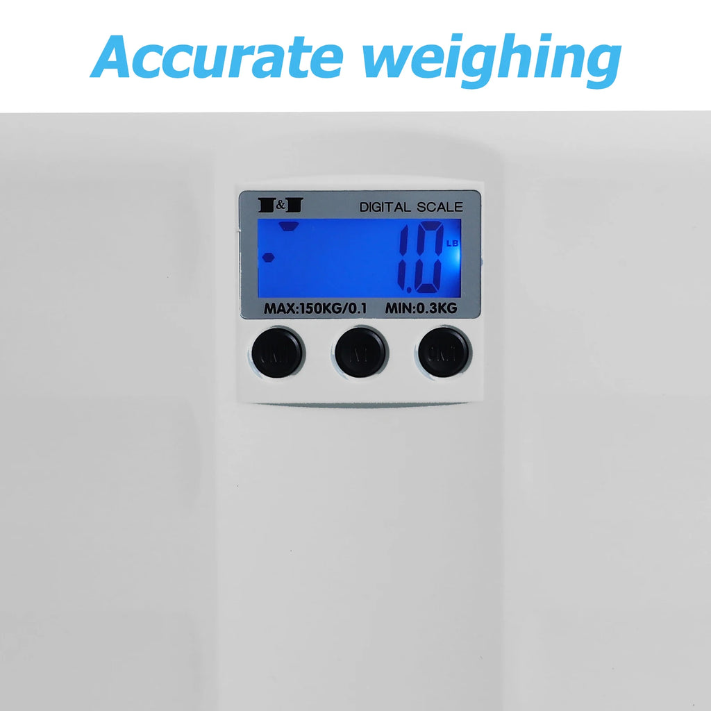 Super Thin Flat Baby Electronic 150Kg Large Lcd Display Digital Weight Pet Scale for Infant Mother Health Monitoring Easy