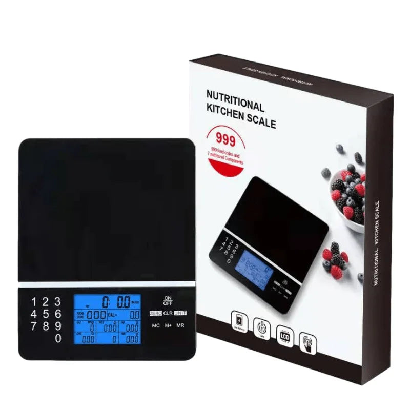 Smart Electronic Nutritional Scale 5KG Digital Touch Screen Tempered Glass Waterproof Baby Kitchen Food Baking Weighing Balance