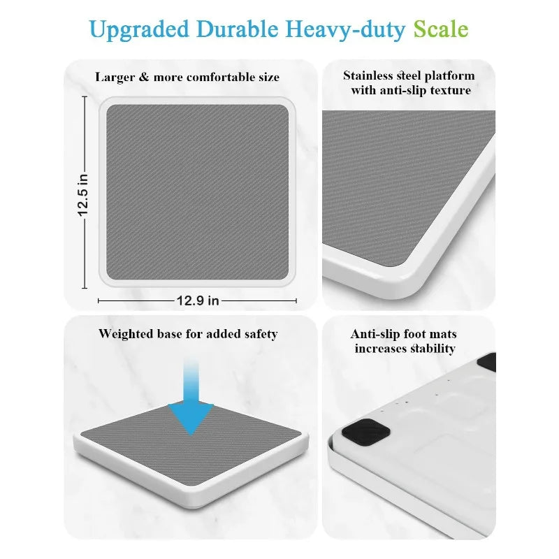 Home.Medical Scale for Body Weight with Digital Display, 660 Lb Limit, High Accuracy Medical Grade Floor Scale, Heavy Duty, Kg/O