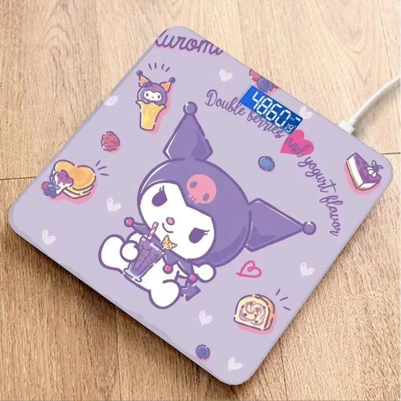 Sanrio Hello Kitty Charging Body Fat Scale Kuromi Girl Wireless Digital Weight Scale with Smartphone App Bluetooth-Compatible