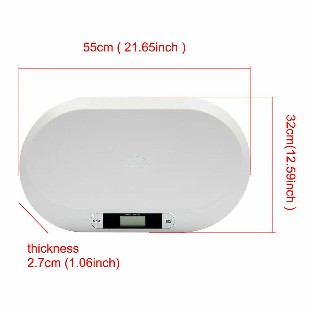 User-Friendly Infant Scale Ergonomic Design & LCD Display, Three Units (Kg/Lbs/St) for Clear Weight Reading