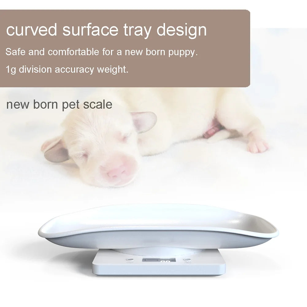 Small Animal Scale Multifunction Electronic Scale Grams Weight Max 22 Lbs Kitchen Food Scale with LCD Display for Newborn Pets