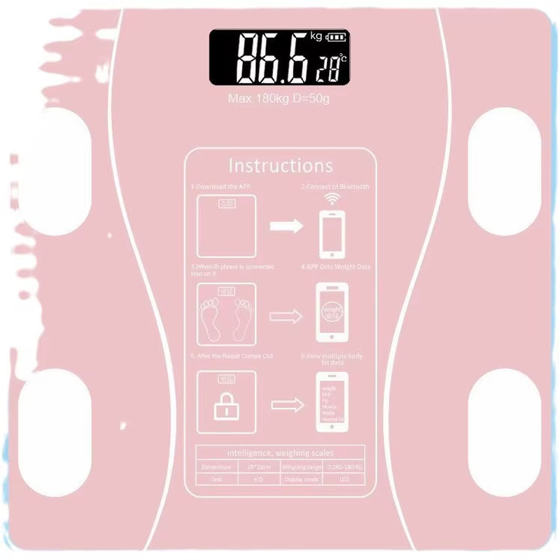  Bluetooth Body Fat & Weight Scale for Home Health Tracking
