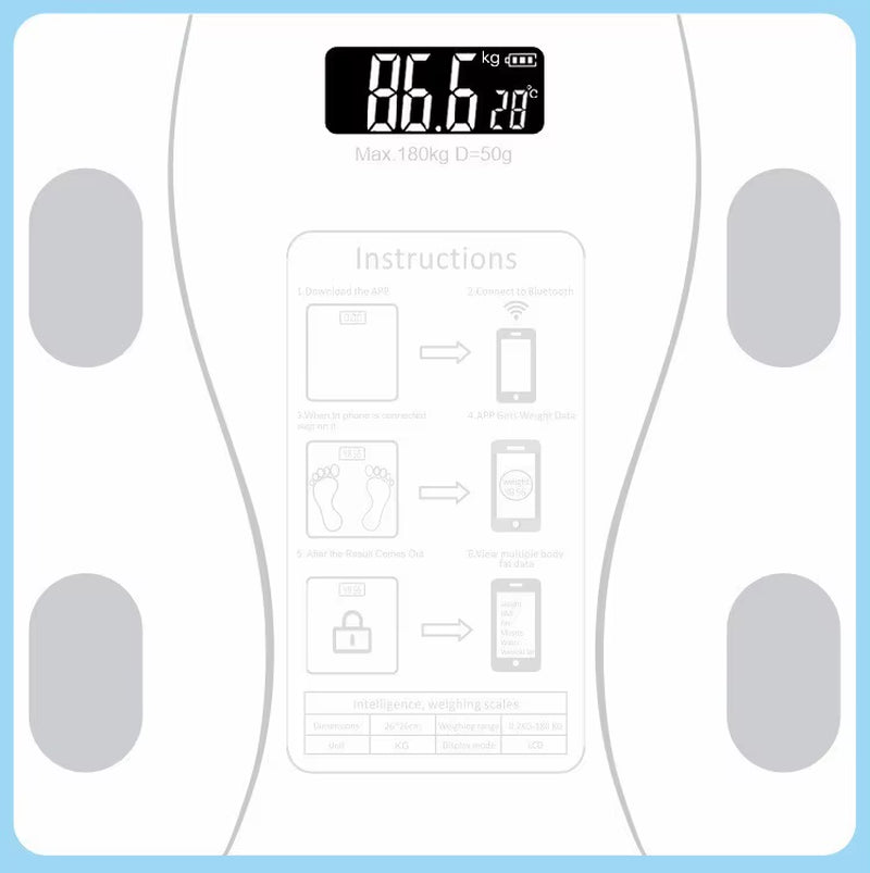  Bluetooth Body Fat & Weight Scale for Home Health Tracking