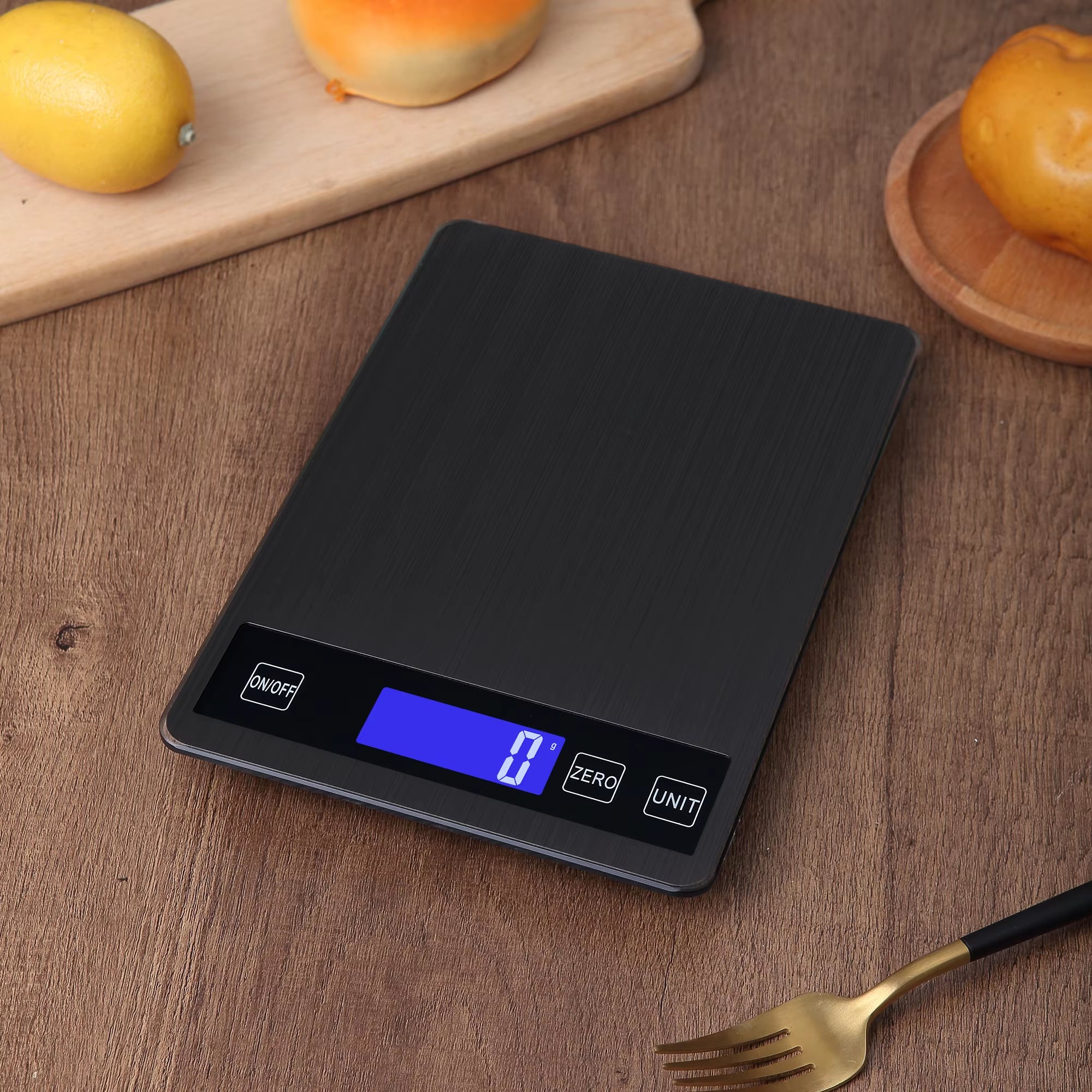 Stainless Steel Kitchen Scale,Greater Goods Gray Food Scale,Digital Display Show Weight in G/KG/LB:OZ/ML/FL.OZ for Cake Baking